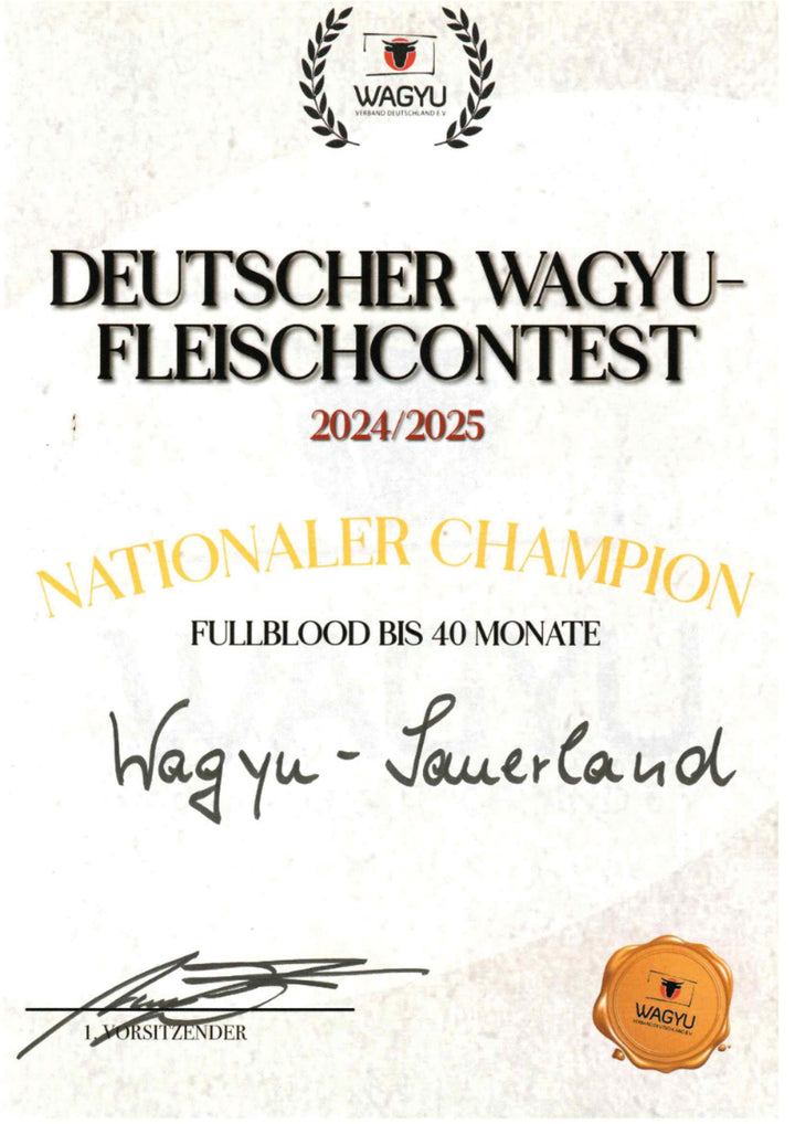 nachhaltiges-fleisch, Auszeichnung, Deutscher Wagyu-Fleischcontest 2024-2025